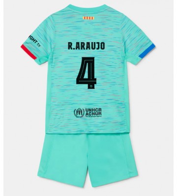 Barcelona Ronald Araujo #4 Tredje Kläder Barn 2023-24 Kortärmad (+ Korta byxor)